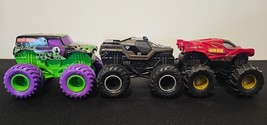 Monster Jam Monster Truck 1:43 - Lot of 3 - Grave Digger - Iron Man - Bl... - $19.34