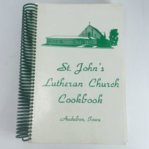 Audubon Iowa IA St John&#39;s Lutheran Church Cookbook Kitchen Recipe Spiral 1993 - £16.22 GBP