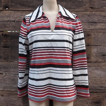 Blusa Vintage Montgomery Ward Da Donna In Poliestere Taglia L Grande - $38.59