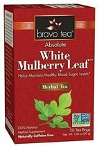 NEW Bravo Teas &amp; Herbs Absolute Tea Bag White Mulberry Leaf 20 Count - £9.12 GBP