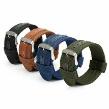 18mm 20mm 22mm 24mm Military Canvas Nylon Watch Band Strap Bracelet - £5.42 GBP+