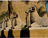 San Jose, CA California, Ram Sphinxes Rosicrucian Egyptian Museum Postcard - $4.88