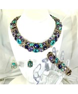 HD CRYSTAL COLLAR NECKLACE, BRACELET AND EARRING SET - £328.54 GBP
