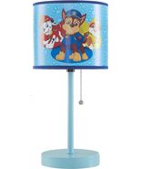 NEW Paw Patrol Table Lamp w/ Pull Chain blue Chase Rubble &amp; Marshall 15.... - £22.10 GBP