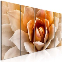 Tiptophomedecor Stretched Canvas Floral Art - Agave Narrow Orange - Stretched &amp;  - £114.99 GBP