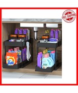 2-Pack Under Sink Organizer: Durable Dual-Tier Storage with Sliding Baskets - $711.33 MXN