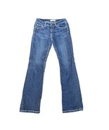 MISS CHIC USA Denim Women&#39;s Crystals Rhinestones Low Rise Boot Cut Jeans... - £24.22 GBP
