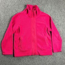 Coldwater Creek Sweatshirt Womens Large 14-16 Pink Full Zip Fleece Polye... - $25.11 CAD
