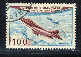 FRANCE 1954 Very Fine Used Air Post Stamp Scott # C29 - £0.57 GBP