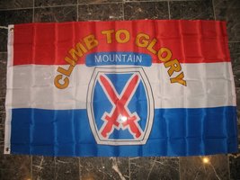 Flag 3X5 10Th Mountain Division Climb to Glory 3&#39;X5&#39; - £23.59 GBP