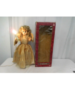 Trim A Home 24&quot; Animated Electric Lighted Angel  Blonde Gold Wings Dress... - $24.75