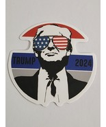 Trump Wearing American Flag Glasses American Politics Sticker Decal Multicolor - $2.30