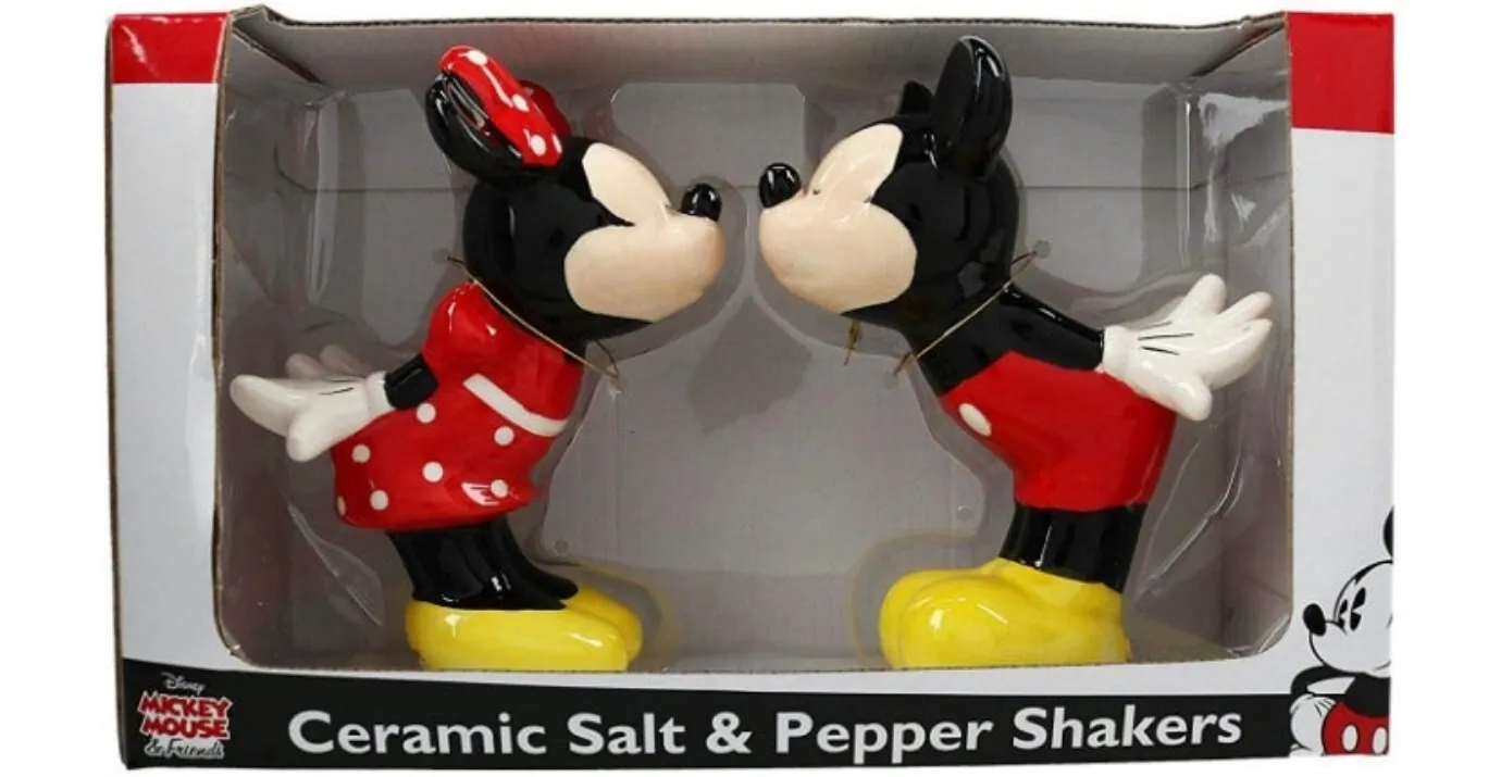 Mickey &amp; Minnie Sculpted Salt &amp; Pepper - £13.97 GBP