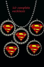 superman symbol lot of 10 necklaces necklace loot bag party favors birthday - $9.11