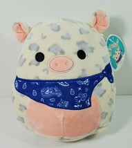 Squishmallow 8&quot; Rosie Pig With Bandana Soft Farm Animal Plush NWT Kellytoy  - £15.01 GBP