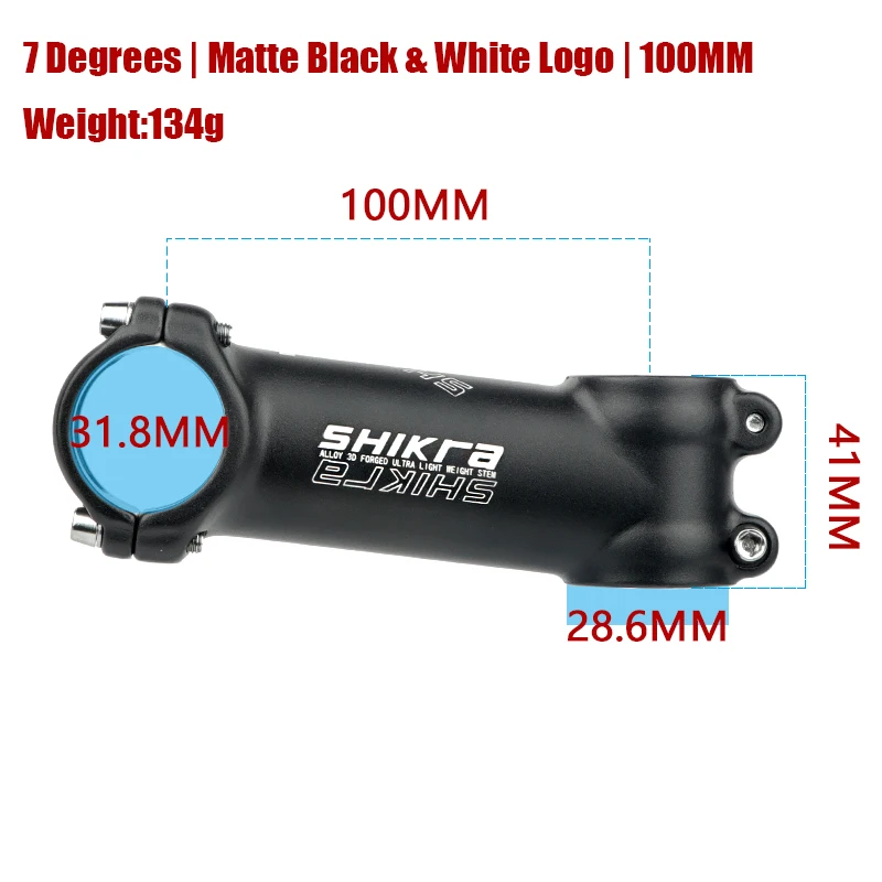 SHIKRA Mountain Bike Stem Road Short Power Bicycle Stem 31 8 Handlebar Brie 7 De - £85.00 GBP