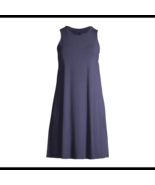 Time and Tru Sleeveless Knit Lounge Pockets Dress Blue NWT Medium - $14.54