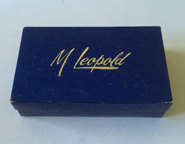 Vintage empty box M Leopold store purchase blue cardboard box movie phot... - $19.75