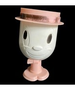 Baby Toy Pop Up Spring Hard Plastic Smile Face Hat Egg 16” Vtg Mid Century - $19.79