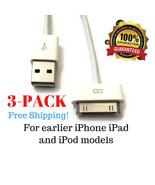 3 Pack New 3 Ft 30 pin USB Charging Data/Sync Cable Cord for iPad 1/2/3  - $14.82 CAD