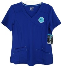 Scrubstar Women&#39;s Fashion Premium Performance Mock Wrap Scrub Top XS/XCH New - $14.84