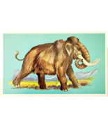 1975 MAMMOTH Dinosaur Card Vintage Prehistoric Animal Illustration Ephem... - $454.76 MXN