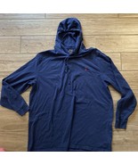 POLO RALPH LAUREN Size 2LT Mens T Shirt Navy Blue Hoodie Cotton Pony Logo - £35.39 GBP