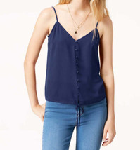Hippie Rose Womens Activewear Tie Front Cami Tank Top Color Nomad Navy Size S - £15.67 GBP