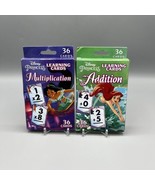 Lot of 2 Disney Princess 36ct Flash Cards Multiplication &amp; Addition Lear... - £7.75 GBP