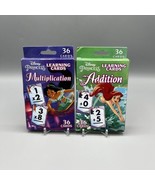 Lot of 2 Disney Princess 36ct Flash Cards Multiplication &amp; Addition Lear... - £7.61 GBP