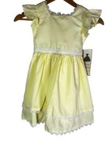 Rare Editions Girls Dress Size 5 Color Yellow Cute Yellow Ribbon Zipper Dress - £18.45 GBP