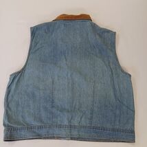 New Look RN#82127 Women's Blue Full Button Sleeveless Vest Size Large image 2