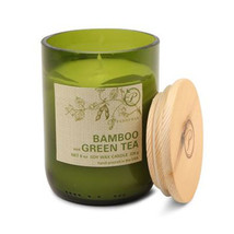 Paddywax Eco Green Candle in Glass 8oz - Bamboo &amp; Tea - £27.36 GBP