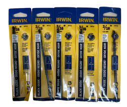 Irwin 3/16&quot; Black Oxide Drill Bits 66712 Pack of 5 - £24.89 GBP