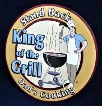 STAND BACK DAD&#39;S COOKING - Round Metal Sign - Man Cave Garage Shop Bar P... - £14.18 GBP