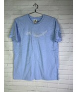 Adidas Boys Youth Large T-Shirt Short Sleeve Graphic Shirt Logo Light Blue - £13.62 GBP