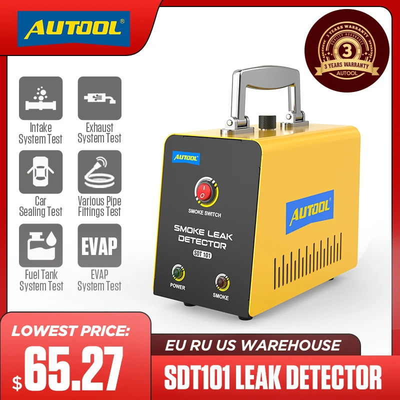 AUTOOL SDT101 Car Smoke Leak 12V Automotive EVAP Leakage Gas Leakage Locator Oil - £283.34 GBP