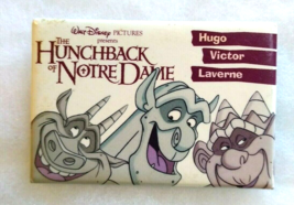 Disney Hunchback Of Notre Dame 3&quot; x 2&quot; Button Badge Vintage 1996 Movie Promotion - £8.57 GBP
