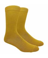 Mustard Fit Men&#39;s Solid Color Socks Plain - £11.73 GBP