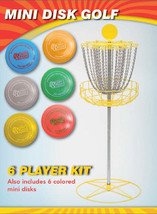 Mini Disc Golf Set - Chain Basket Stand &amp; 6 Discs - £366.25 GBP