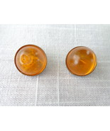 Amber Domed Iridescent 1 loop Buttons Vintage (#3741) - £8.76 GBP