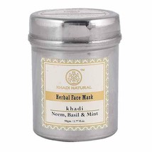 Khadi Natural Neem Basil Mint Face Pack 50 gm Anti Acne Ayurvedic Skin Body Care - £9.32 GBP
