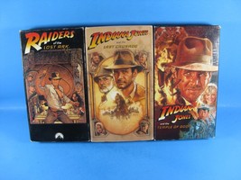 Indiana Jones Trilogy VHS 3-Tapes 1989 Raides Lost Ark, Temple of Doom,  Crusade - £13.84 GBP