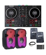 Numark Partymix II Beginner Starter DJ Controller Mixer w LED 8" Speakers Pack - $527.99