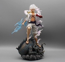 34cm One Piece Gear 5 Luffy Anime Figure Sun God Nika Action Figures PVC Statue - £80.51 GBP