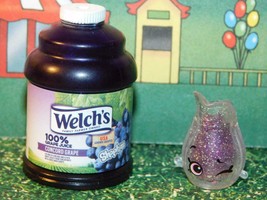 Shopkins Real Littles Glitter Brand New Concord Grape Welch&#39;s Juice RL-24 Glenn - £5.53 GBP