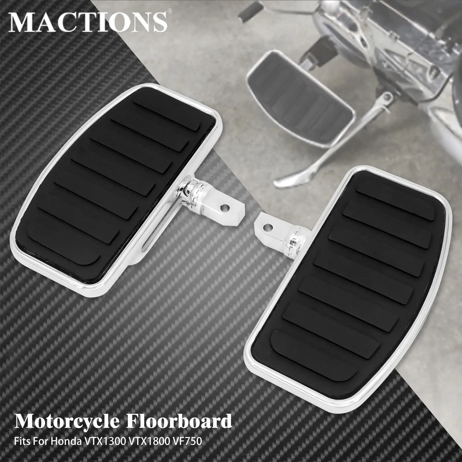 Motorcycle Rider Passenger Floorboard Footboard Pedal Footpegs For Honda VTX - £60.30 GBP