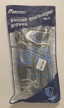 MALKER Blue Black Soccer Goalie Goalkeeper Gloves Adult Youth Size 7 New - $28.24