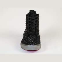 Mens High Top Shoes By FIESSO AURELIO GARCIA ,Spikes Rhine stones 2409 Black image 7