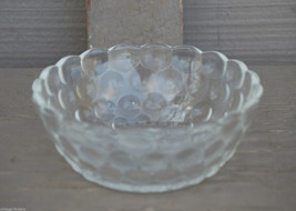 Old Vintage Anchor Hocking Fruit / Dessert Bowl Bubble Clear Glass Patte... - $8.90